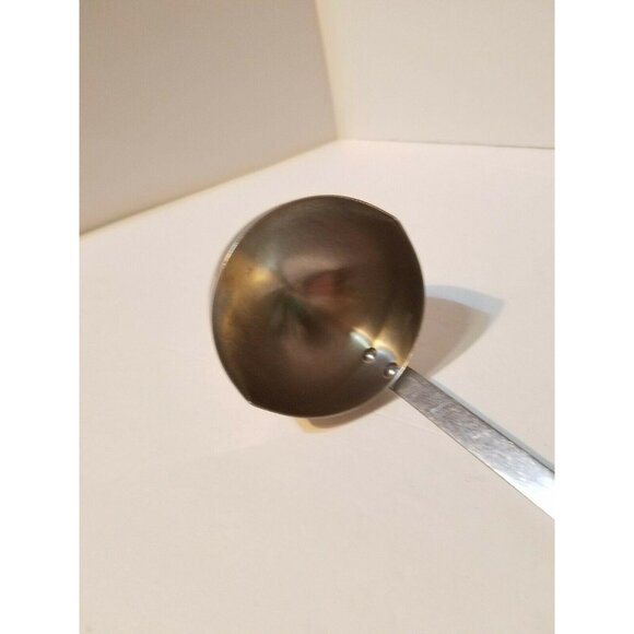 Vintage Advertising #2 Stainless Steel USA Kitchen Ladle 12" Black Handle - Picture 2 of 7